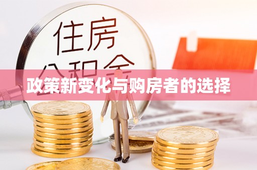 资中政策新变化与购房者的选择