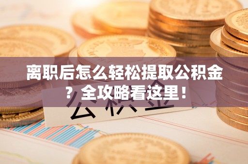 资中离职后怎么轻松提取公积金？全攻略看这里！